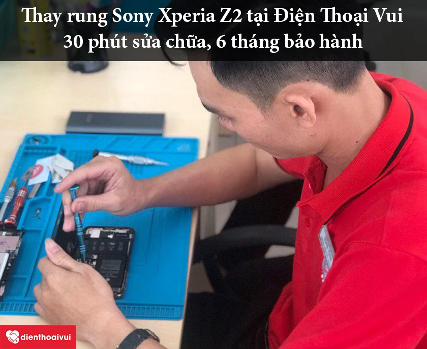 Dịch vụ thay rung Sony Xperia Z2 gi&aacute; rẻ lấy ngay tại Điện Thoại Vui