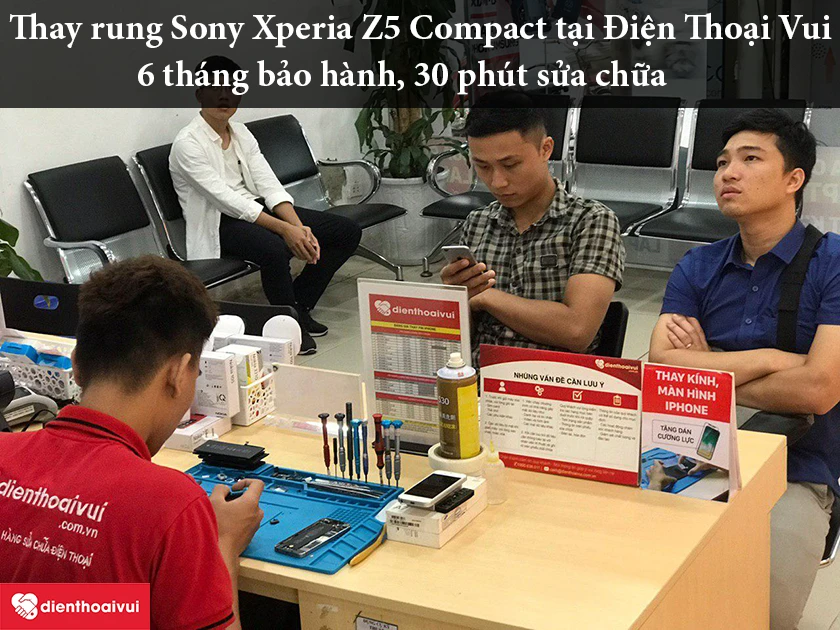 Dịch vụ thay rung điện thoại Sony Xperia Z5 Compact gi&aacute; rẻ lấy ngay tại Điện Thoại Vui