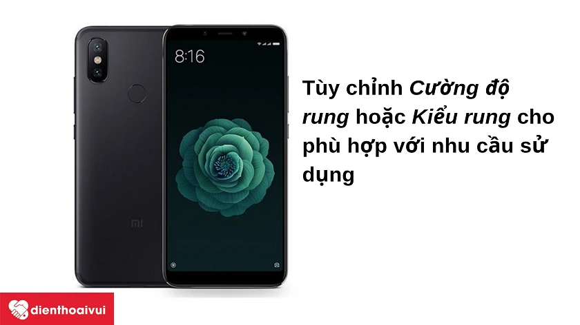 t&ugrave;y chỉnh Kiểu rung, Cường độ rung