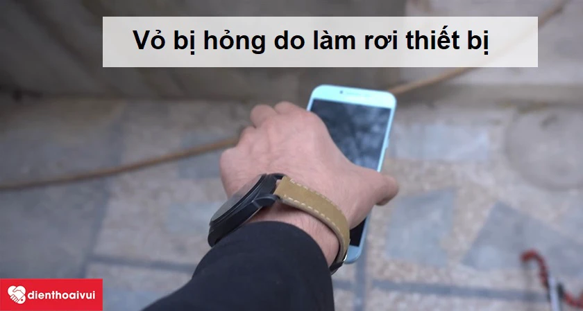 Vỏ Samsung Galaxy S8 hư hỏng do rơi, va đập mạnh thiết bị