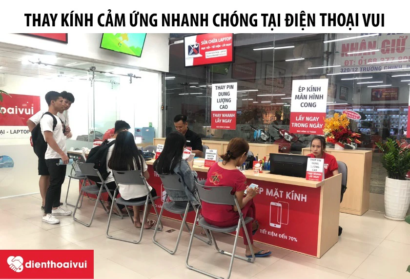 Thời gian thay k&iacute;nh cảm ứng điện thoại Xiaomi Redmi Note 6 Pro tại hệ thống Điện Thoại Vui
