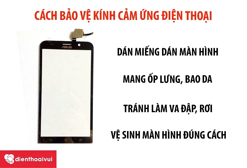 mẹo bảo vệ kính cảm ứng của điện thoại