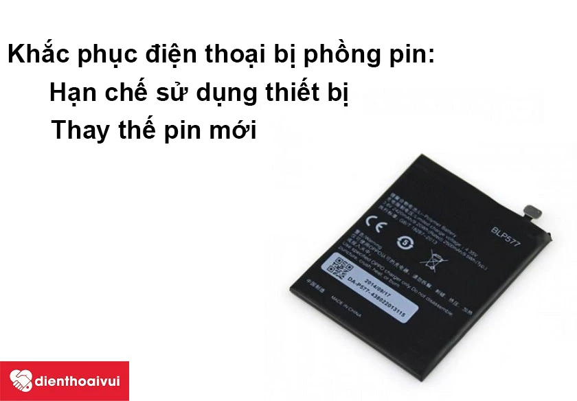 Khắc phục điện thoại bị phồng pin