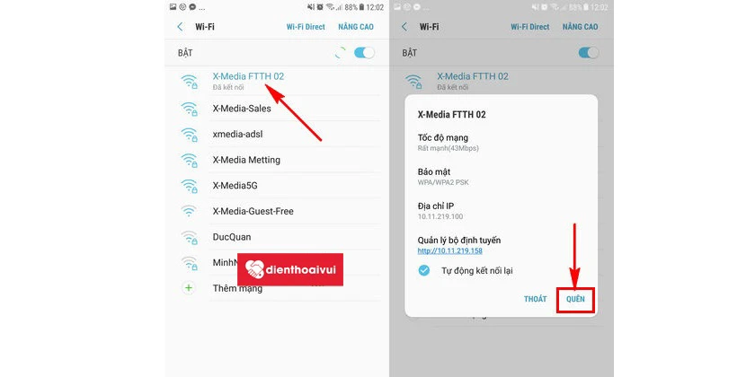 Cấu h&igrave;nh lại địa chỉ IP - c&aacute;ch khắc phục lỗi pin điện thoại samsung