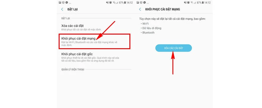 x&oacute;a c&aacute;c c&agrave;i đặt