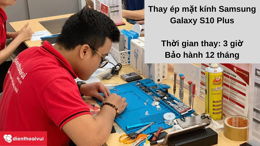 Thay &eacute;p k&iacute;nh Samsung Galaxy S10 Plus gi&aacute; rẻ - lấy ngay tại Điện Thoại Vui&nbsp;&nbsp;&nbsp;