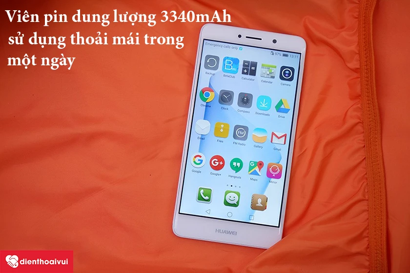 Huawei GR5 2017 &ndash; Vi&ecirc;n pin dung lượng 3340 mAh cho thời gian sử dụng thoải m&aacute;i một ng&agrave;y