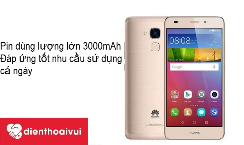 Huawei GR5 Mini - pin 3000mAh cho một thời lượng sử dụng l&acirc;u d&agrave;i