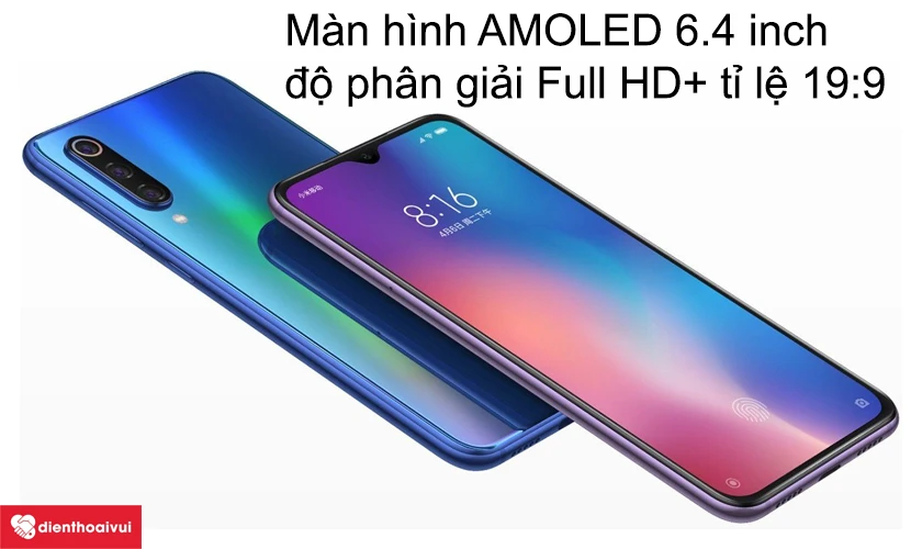 M&agrave;n h&igrave;nh AMOLED 6.4 inch độ ph&acirc;n giải Full HD+ tỉ lệ 19:9