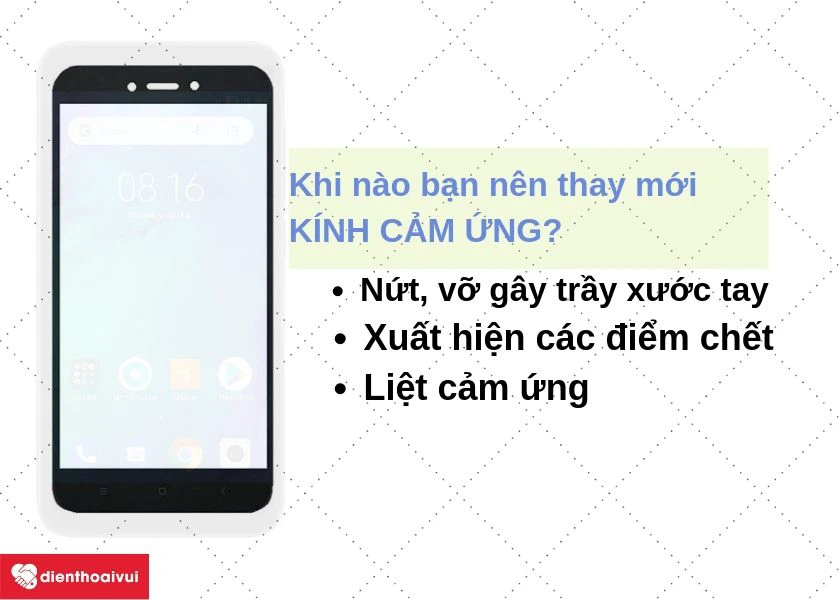 khi n&agrave;o cần thay m&agrave;n h&igrave;nh v&agrave; khi n&agrave;o cần thay cảm ứng Xiaomi Redmi Go