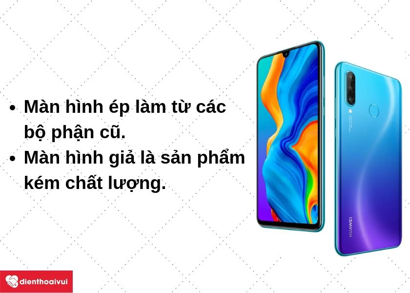 Sự kh&aacute;c biệt về chất lượng m&agrave;n h&igrave;nh gốc, m&agrave;n h&igrave;nh &eacute;p lại v&agrave; m&agrave;n h&igrave;nh giả