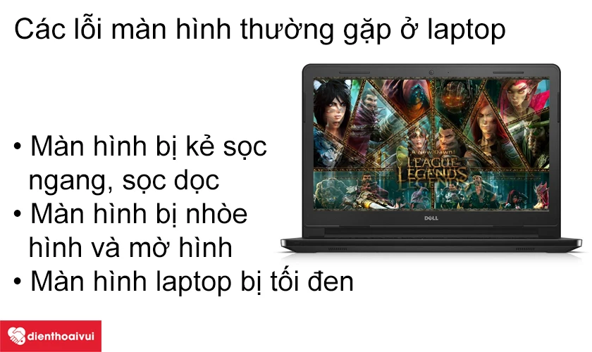 Các lỗi thường gặp khiến phải thay màn hình Dell Inspiron 5439