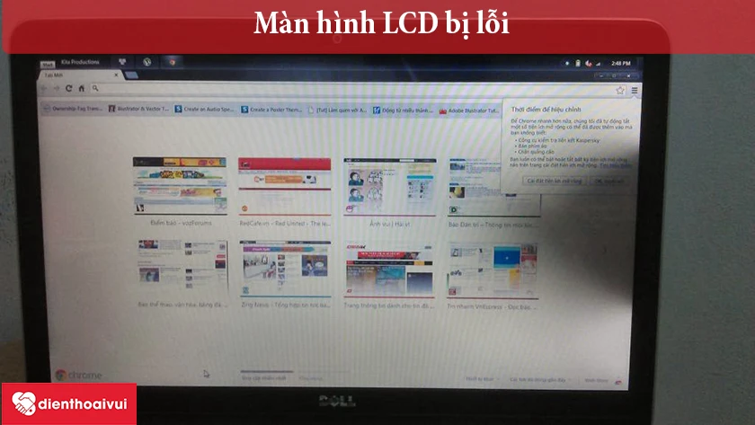 M&agrave;n h&igrave;nh bị lỗi
