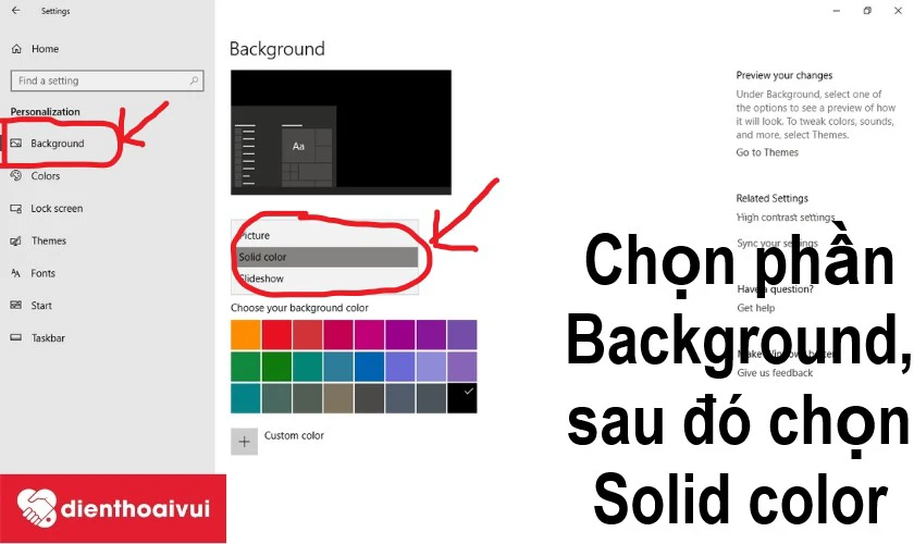  Chọn mục Personalization
