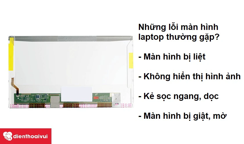 Những lỗi thường gặp tr&ecirc;n m&agrave;n h&igrave;nh laptop dell inspiron 14r n2010/n4020/n4030
