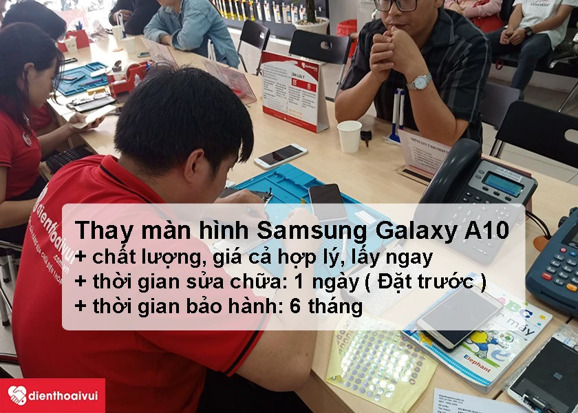 Thay m&agrave;n h&igrave;nh Samsung Galaxy A10 chất lượng, gi&aacute; cả hợp l&yacute;, lấy ngay tại Điện Thoại Vui