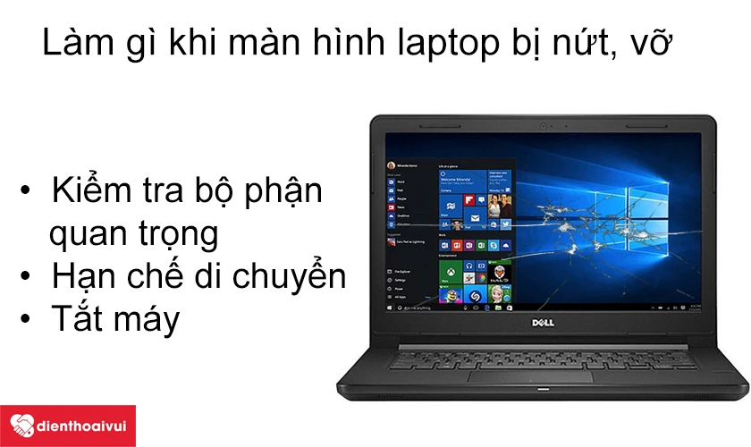 Làm gì khi màn hình laptop Dell Vostro 1400 bị nứt, vỡ