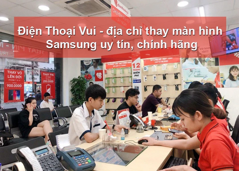 sửa lỗi sọc m&agrave;n h&igrave;nh samsung tại Điện Thoại Vui