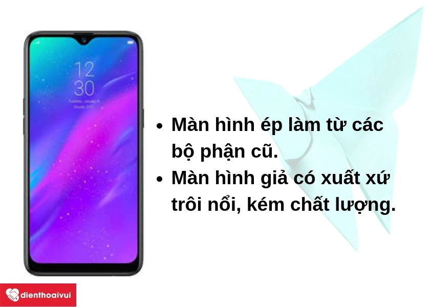 Sự kh&aacute;c biệt về chất lượng m&agrave;n h&igrave;nh gốc, m&agrave;n h&igrave;nh &eacute;p lại v&agrave; m&agrave;n h&igrave;nh giả