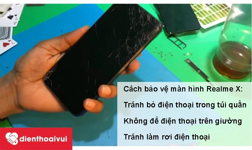 Cách bảo v&ecirc;̣ màn hình Realme X