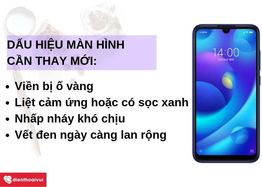 Dấu hiệu cần thay m&agrave;n h&igrave;nh mới