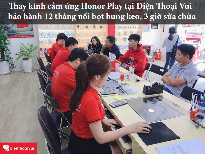 Thay k&iacute;nh cảm ứng Honor Play đến ngay Điện Thoại Vui