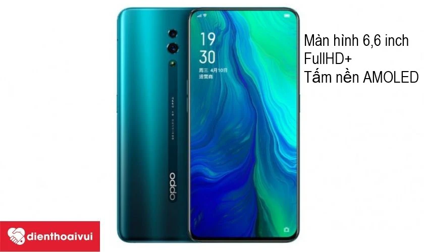Oppo Reno 10X Zoom - màn hình 6,6 inch AMOLED với thiết kế tràn viền