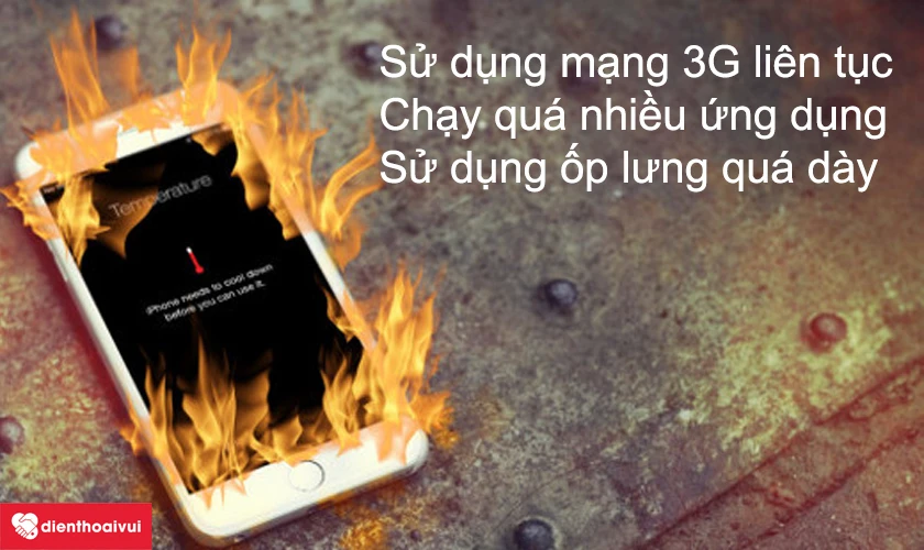 nguyên nhân khiến iphone 6 nóng máy hao pin