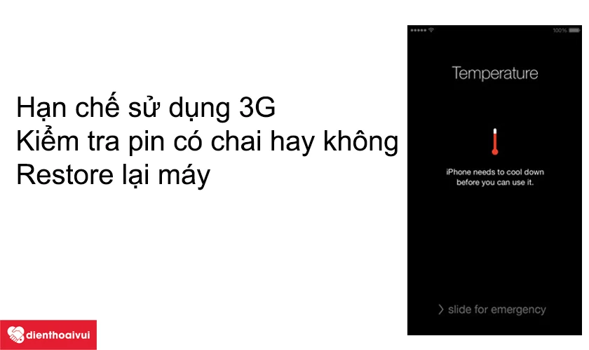 khắc phục tình trạng iphone 6 nóng máy hao pin