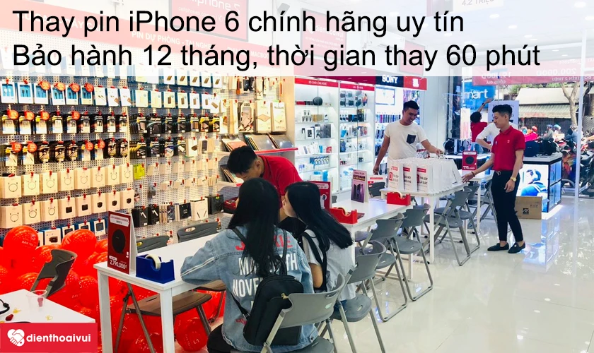 thay pin iphone chính hãng tại Điện Thoại Vui