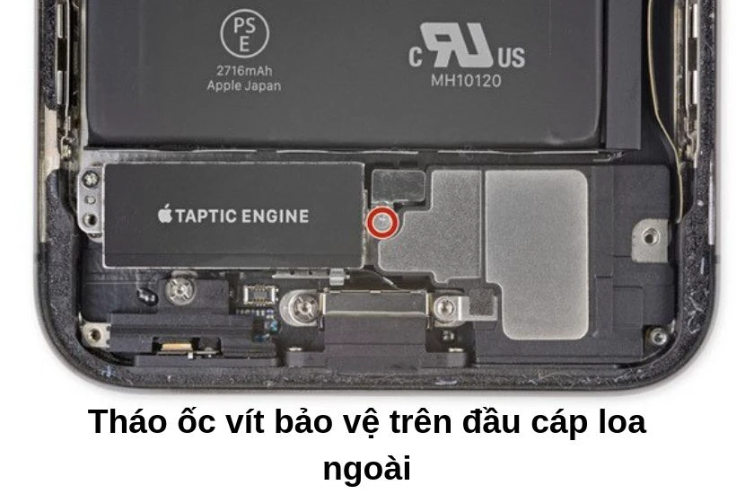 th&aacute;o 1 ốc giữ b&ecirc;n tr&aacute;i ph&iacute;a tr&ecirc;n của bộ phận cục rung