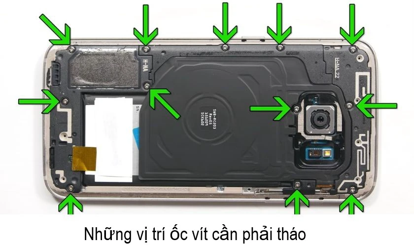gỡ bỏ miếng dán màu vàng (ở dưới hình)