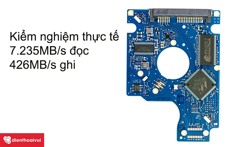 Kiểm nghiệm thực tế: 7.235MB/s đọc, 426MB/s ghi