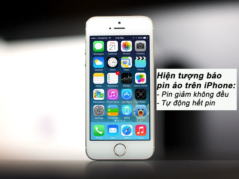 nguyên nhân và cách nhận biết iphone 5, 5s báo pin ảo