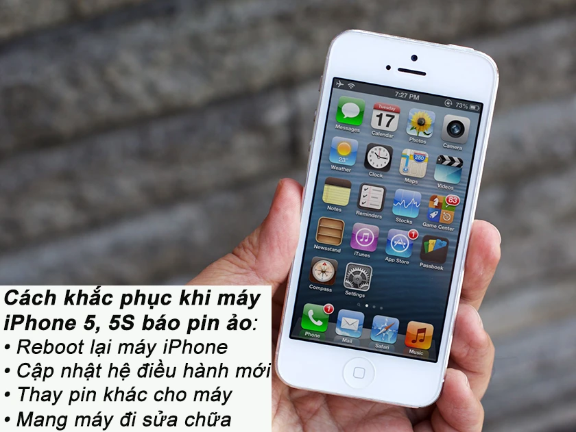 cách khắc phục lỗi pin ảo trên iphone 5, 5s