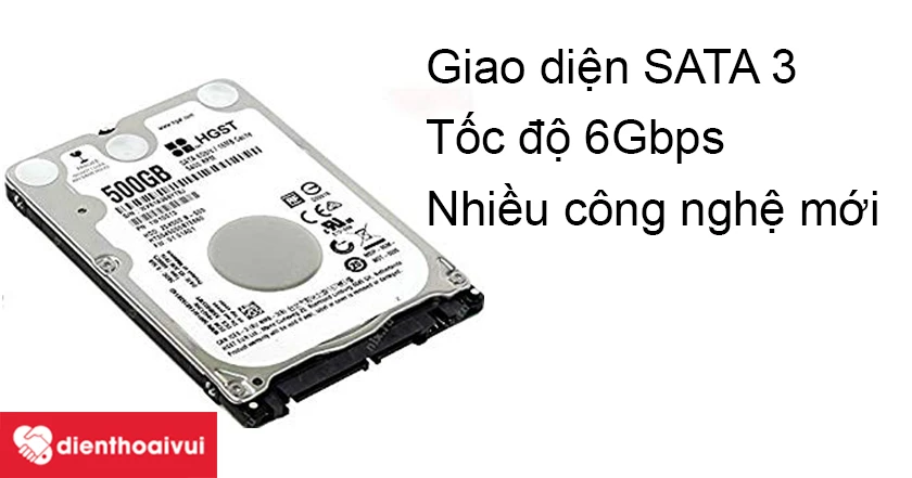Giao diện chuẩn SATA 3, tốc độ truyền dữ liệu 6 Gbps v&agrave; nhiều c&ocirc;ng nghệ được t&iacute;ch hợp