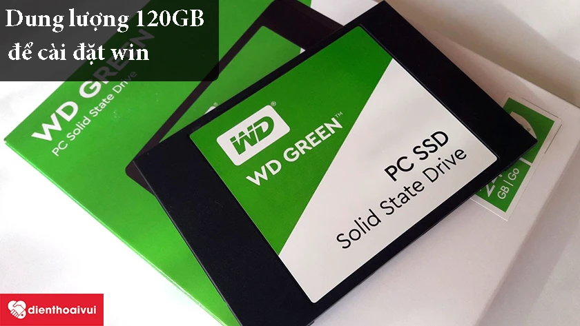 Dung lượng 120GB để c&agrave;i đặt win