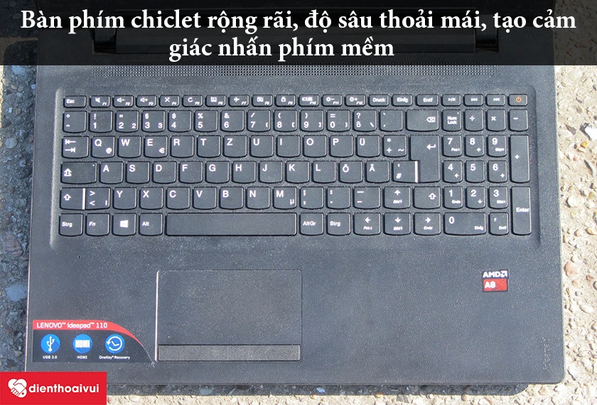 thay bàn phím laptop Lenovo Idepad Yoga 110S-11 rộng rãi, fullsize