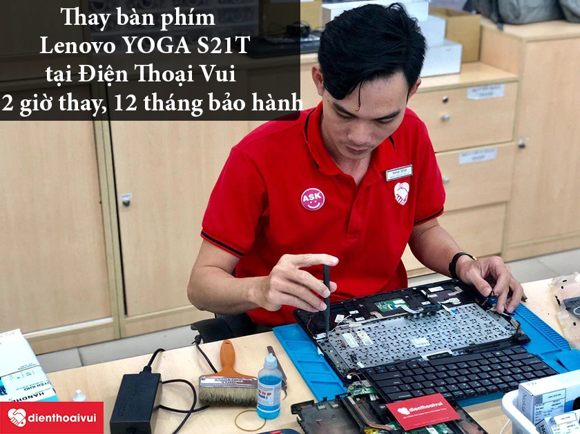 Dịch vụ thay b&agrave;n ph&iacute;m laptop Lenovo Yoga S21T ch&iacute;nh h&atilde;ng, chuy&ecirc;n nghiệp nhất