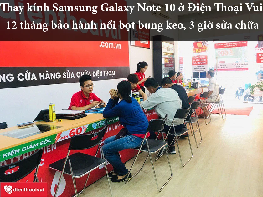 Thay k&iacute;nh Samsung Galaxy Note 10 gi&aacute; rẻ lấy ngay tại Điện Thoại Vui