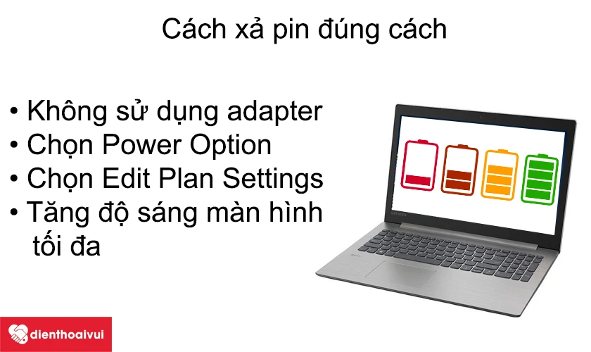 Cách sạc xả pin laptop lenovo đúng cách