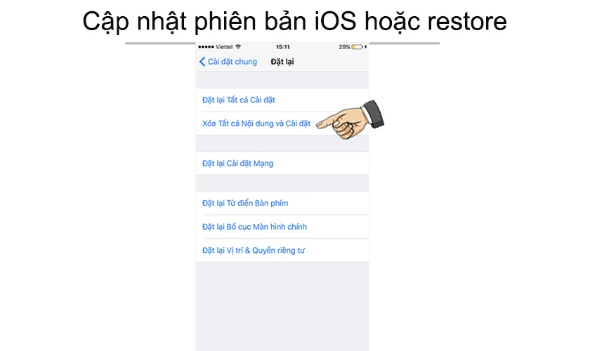 Khắc phục lỗi phần mềm khi iPhone 7 bị n&oacute;ng m&aacute;y&nbsp;
