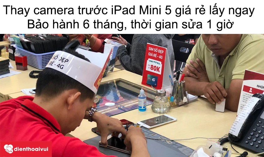 Dịch vụ thay camera trước iPad Mini 5 gi&aacute; rẻ lấy ngay tại Điện Thoại Vui