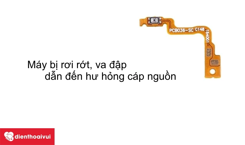nguy&ecirc;n nh&acirc;n c&oacute; thể l&agrave; do m&aacute;y đ&atilde; bị rơi rớt, va đập nhiều lần