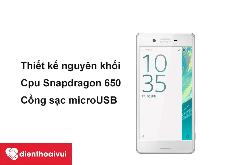 Thiết kế nguy&ecirc;n khối, Cpu Snapdragon 650 đầy mạnh mẽ