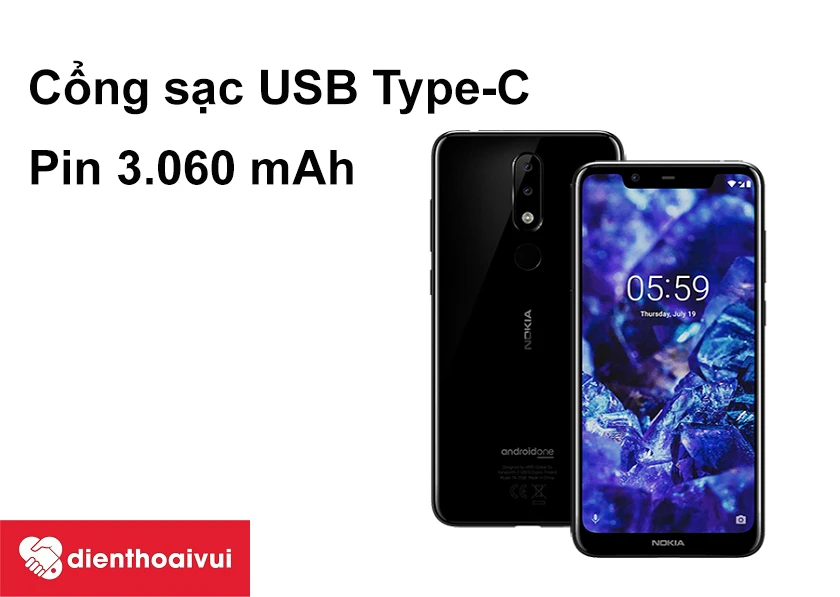 Dung lượng pin 3.060 mAh, cổng sạc USB Type-C tiện lợi