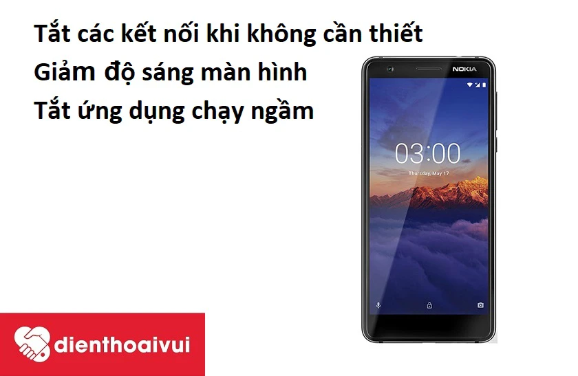 Khắc phục điện thoại bị Nokia 3.1 hao pin