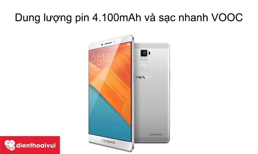 Dung lượng pin 4.100mAh v&agrave; sạc nhanh Vooc