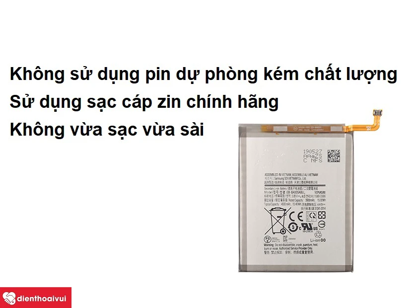 Cách sử dụng kéo dài tuổi thọ pin Samsung Galaxy A30s