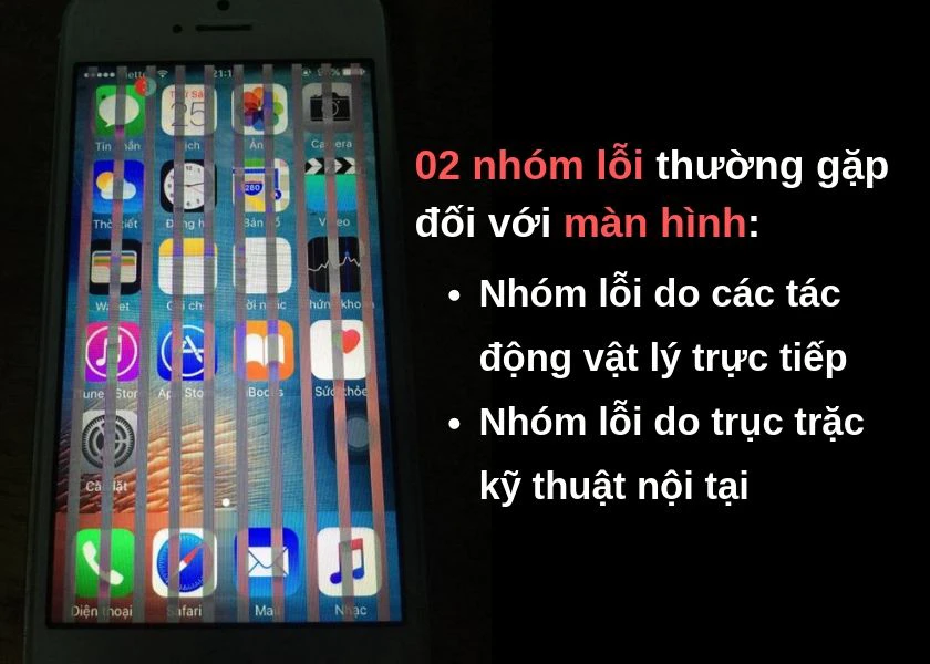 C&aacute;c lỗi m&agrave;n h&igrave;nh thường gặp tr&ecirc;n điện thoại Samsung, iPhone hiện nay, những lỗi kh&ocirc;ng chỉnh được độ s&aacute;ng m&agrave;n h&igrave;nh